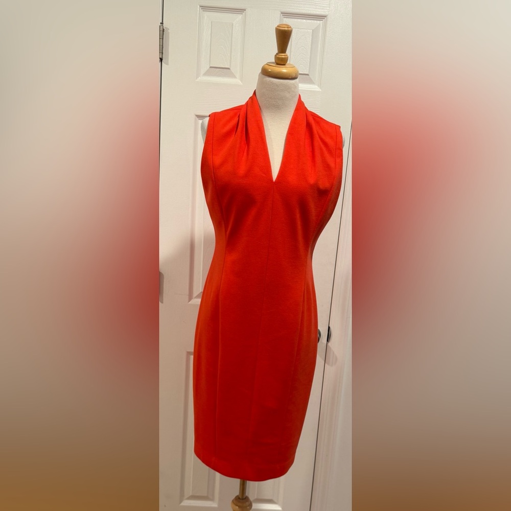 Tahari coral dress